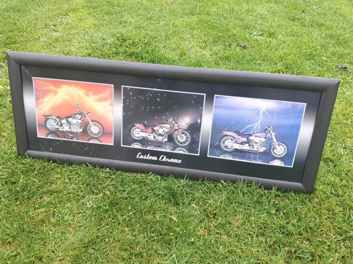 Framed Motorcycles Picture - Image 1