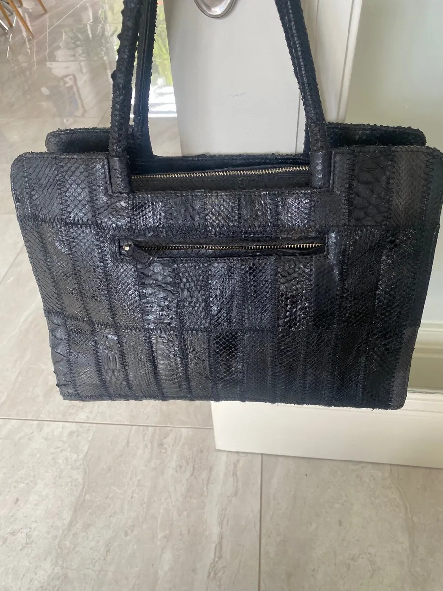 Real snake skin leather bag - Image 2