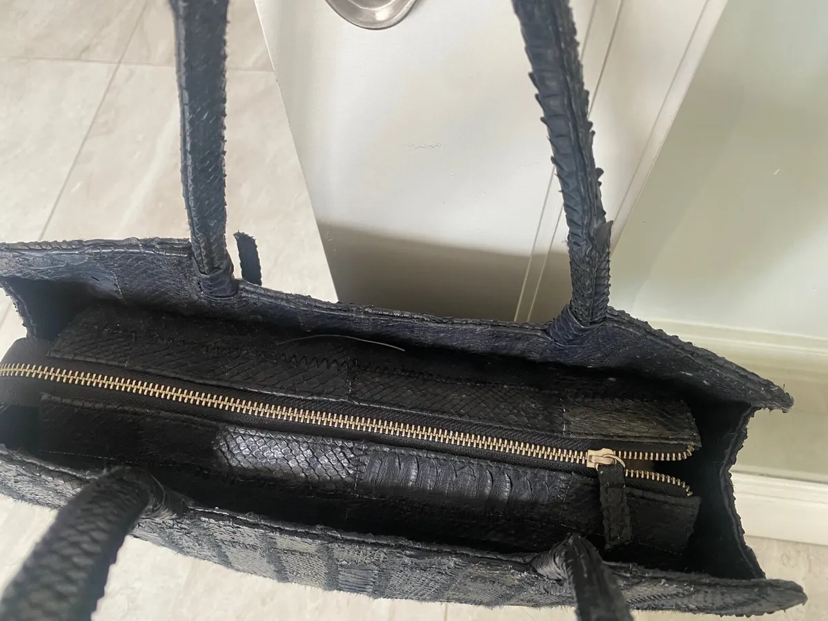 Real snake skin leather bag - Image 3