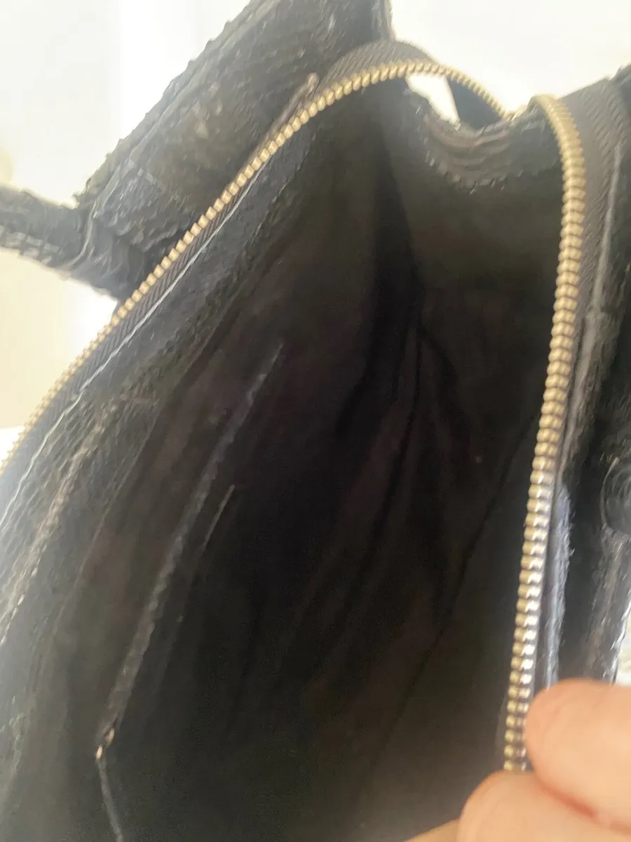 Real snake skin leather bag - Image 4