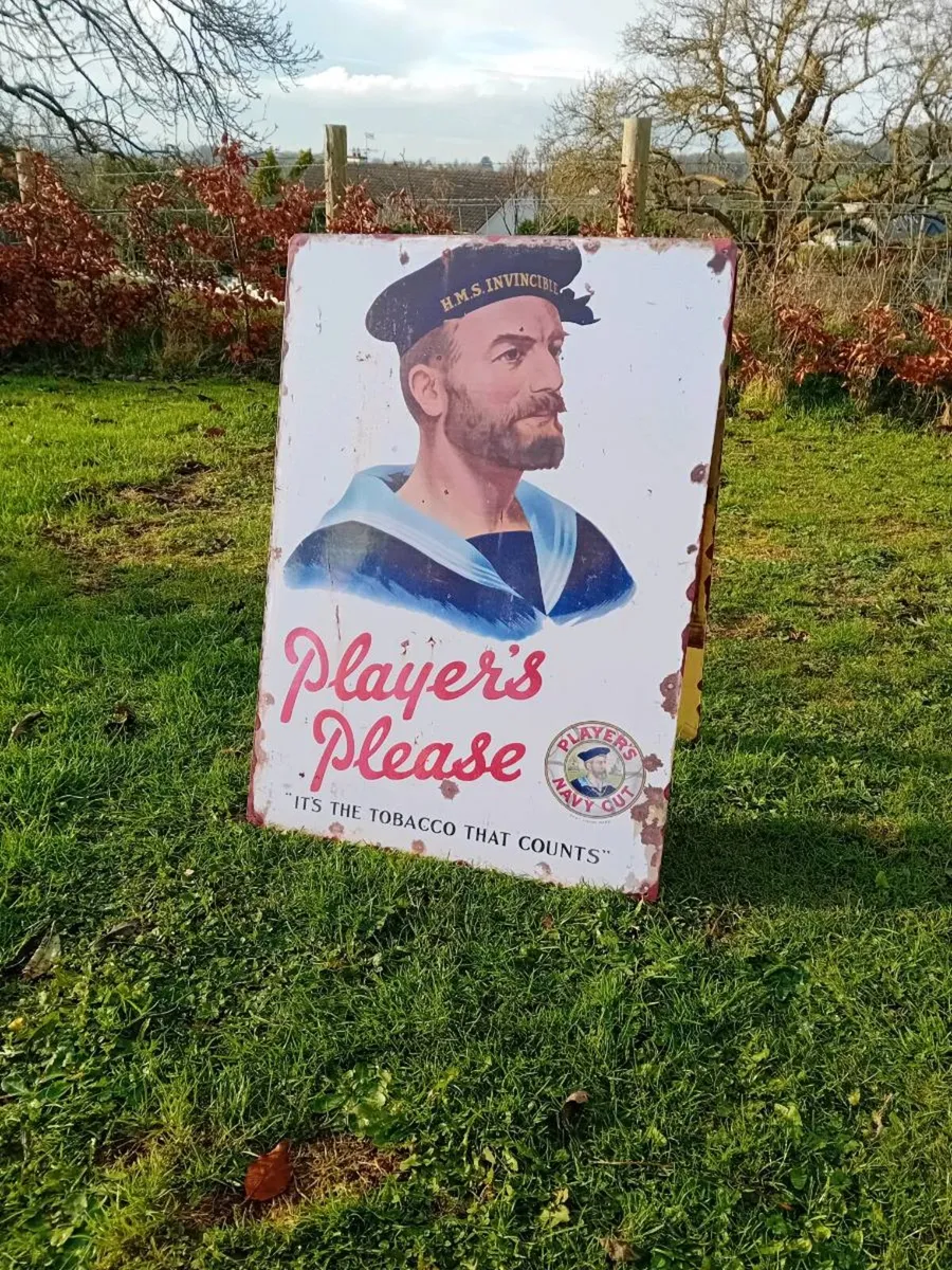 Players Large Tin Sign - Image 1