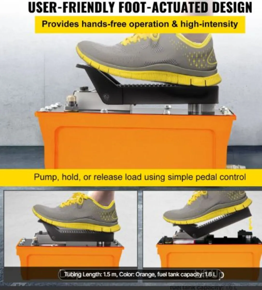 689 bar(10,000PSI) Hydraulic Pump Air Foot Pump - Image 3