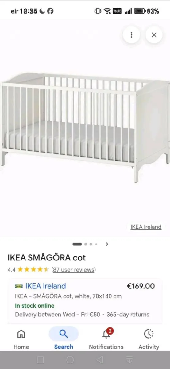 IKEA cot - Image 2