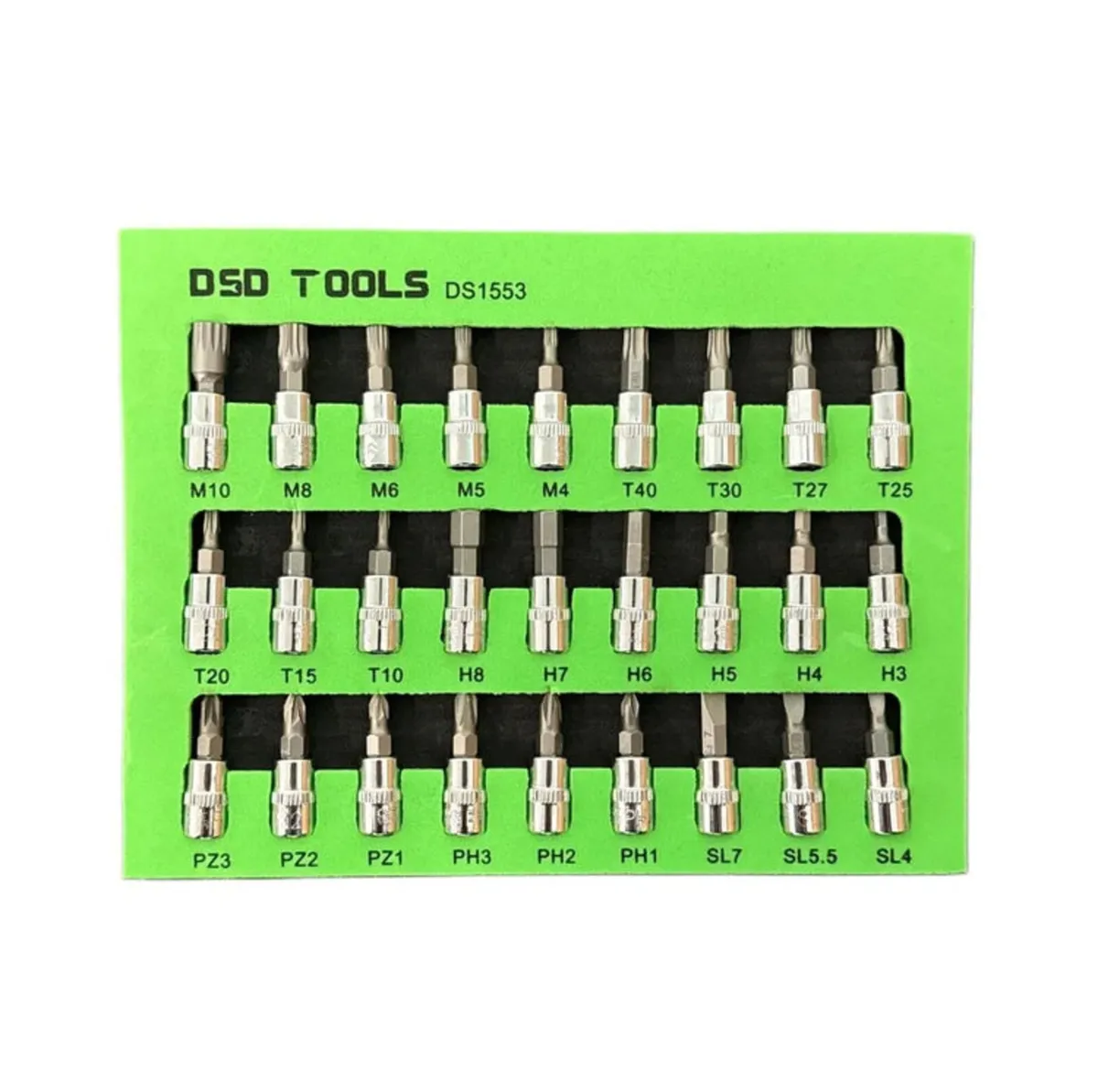 Dsd Tools 27pc 1/4"' Dr 38mm Mixed Bit Set - Image 1