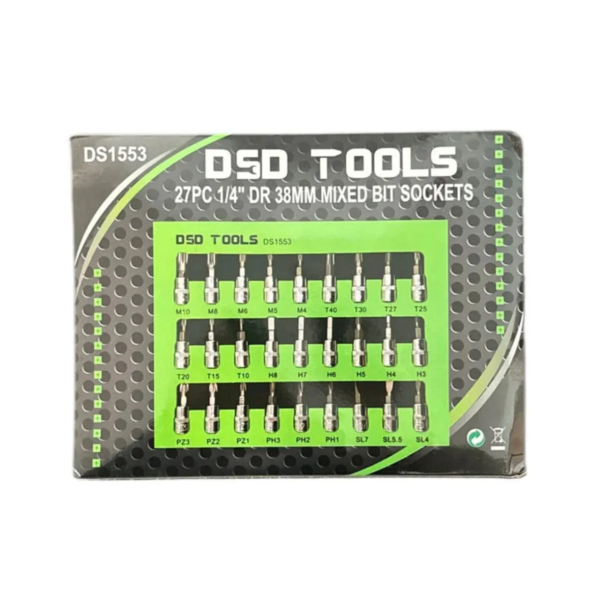 Dsd Tools 27pc 1/4"' Dr 38mm Mixed Bit Set - Image 2