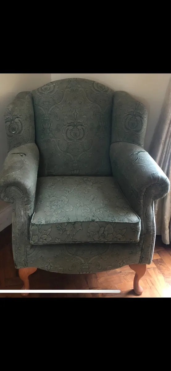 Queen Anne Wingback Chair - Limerick - Image 1