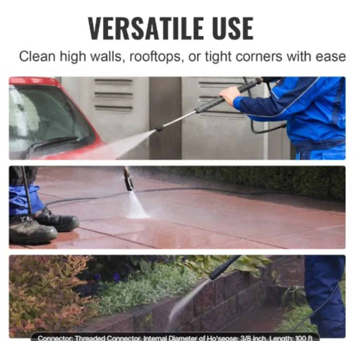 Pressure Washer Hose, 30.5m,Kink Free 3/8"-φ14.8m - Image 4