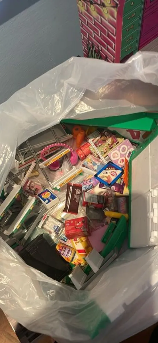 doll house plus some furniture plus bag of collectible mini brands plus some shopkins - Image 3