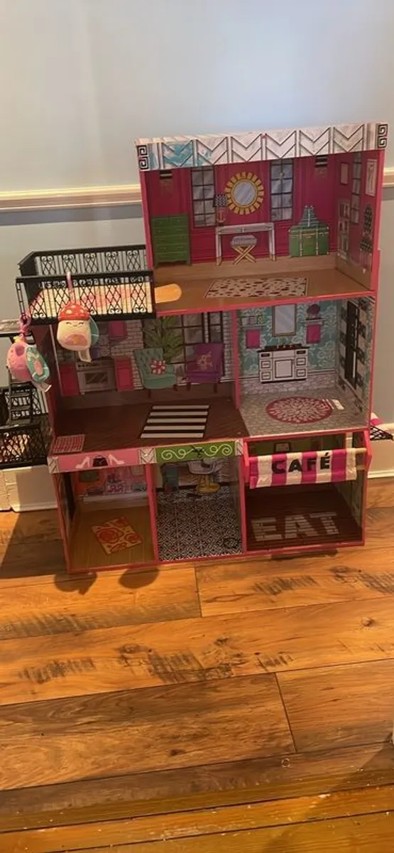 doll house plus some furniture plus bag of collectible mini brands plus some shopkins - Image 4