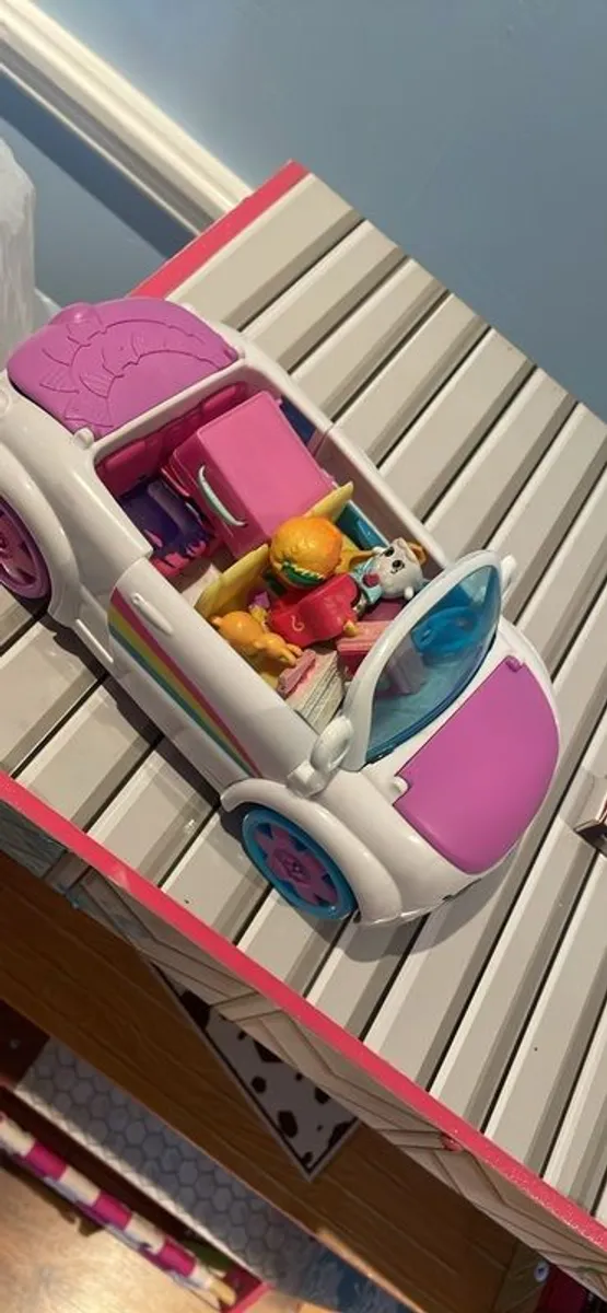 doll house plus some furniture plus bag of collectible mini brands plus some shopkins - Image 1