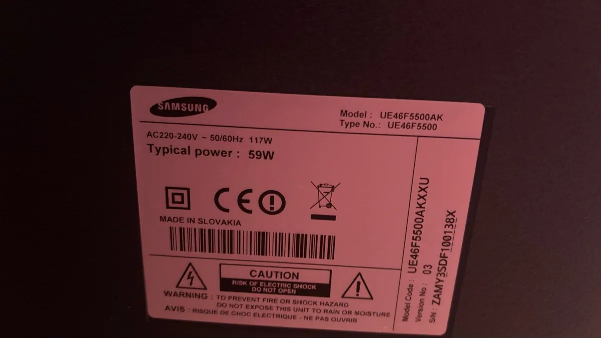 46” Samsung TV - Image 2
