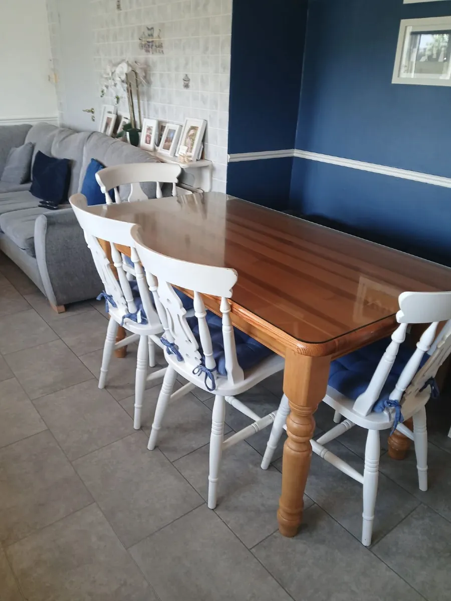 Kitchen table and chairs. Solid Pine