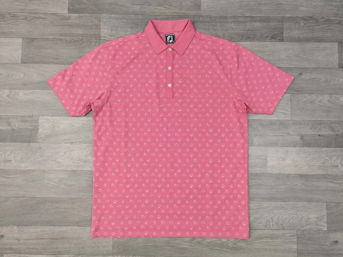 FootJoy FJ Patterned Golf Polo Shirt Mens XL - Image 1