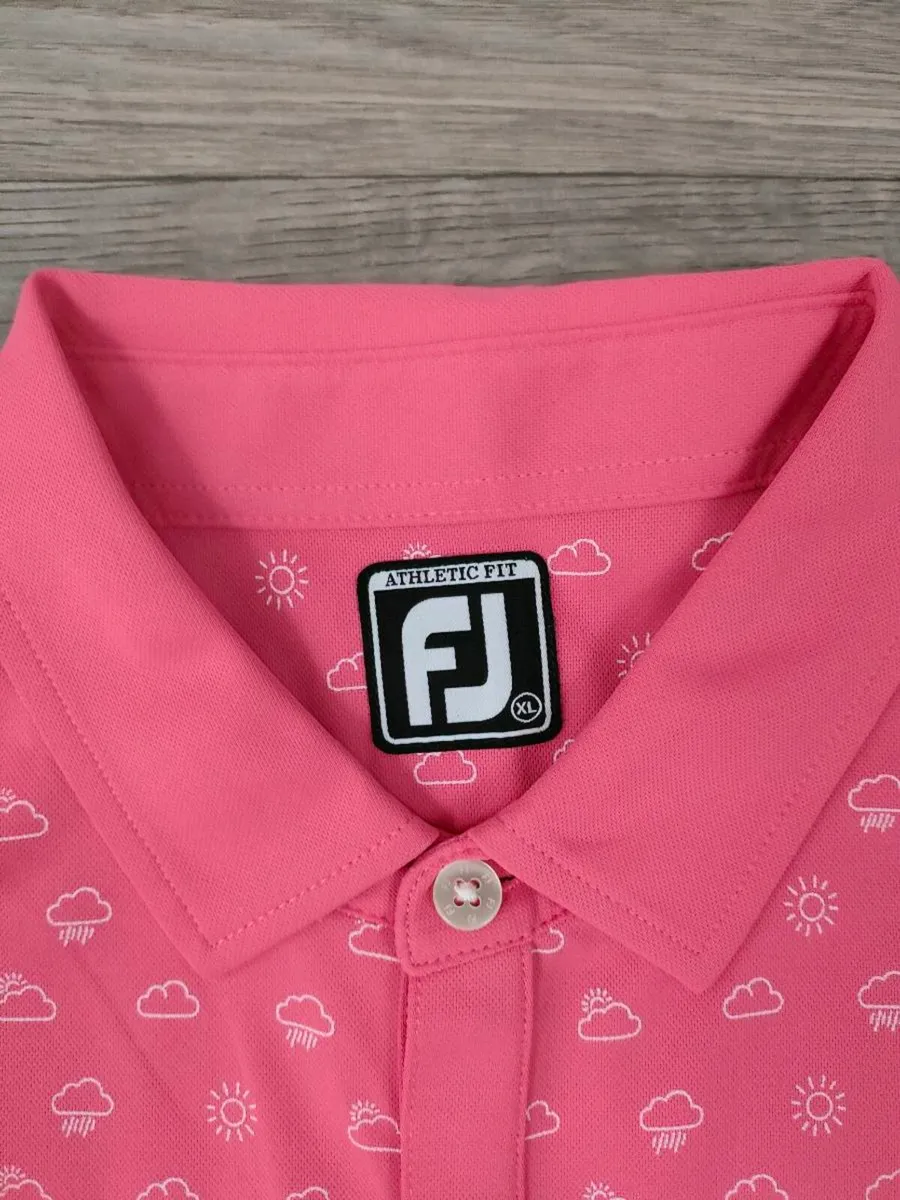 FootJoy FJ Patterned Golf Polo Shirt Mens XL - Image 3