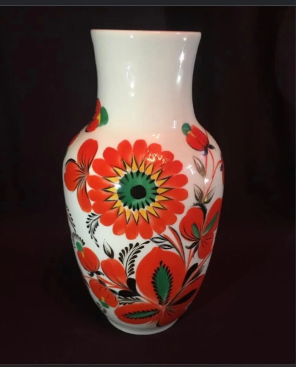 Vintage hand-painted Vase - Image 1