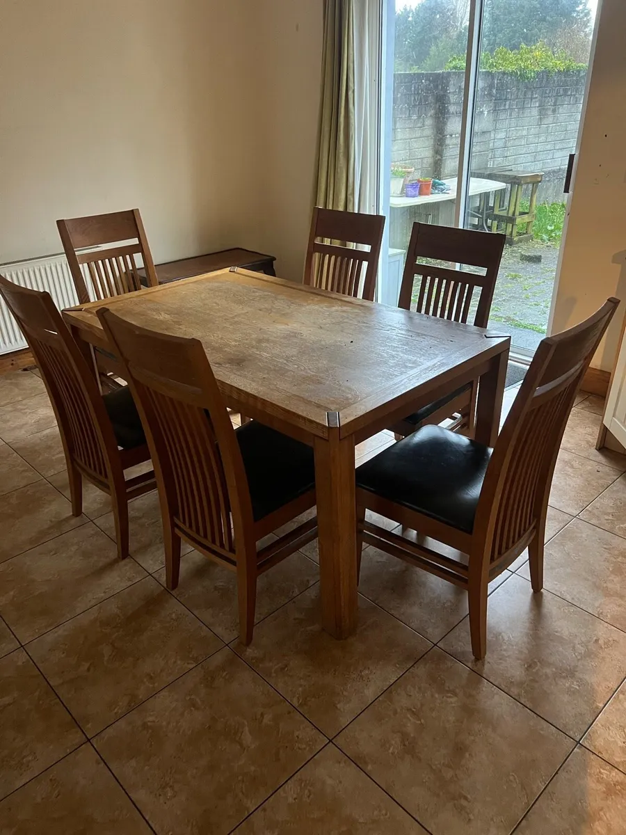 Kitchen table and 6 chairs - Image 2