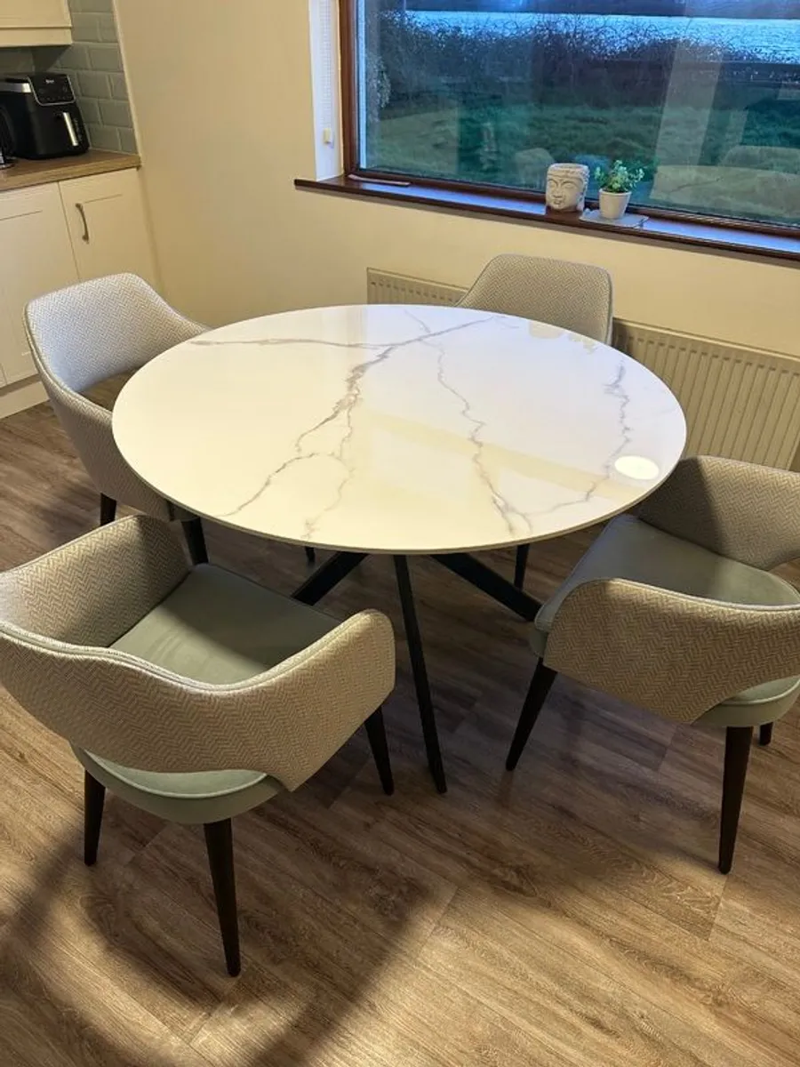 Modern Marble Finish Dining table from Home Sweet Home - Image 1