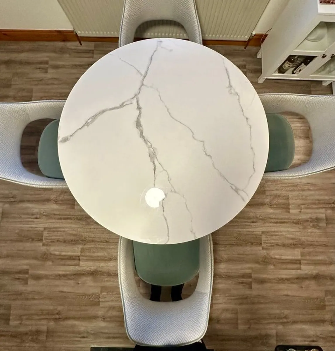 Modern Marble Finish Dining table from Home Sweet Home - Image 2