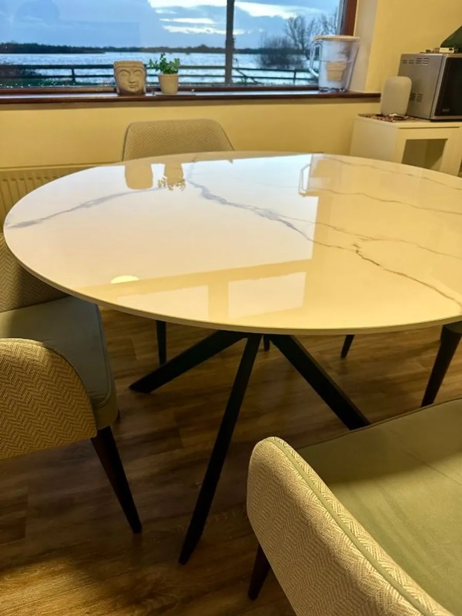 Modern Marble Finish Dining table from Home Sweet Home - Image 3