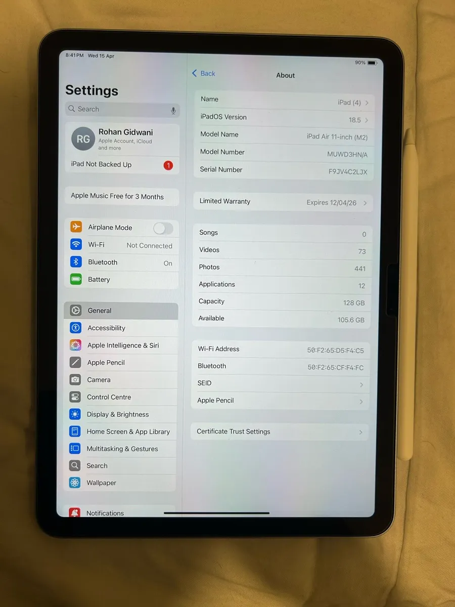 iPad Air M2 (11-inch) 128 GB - Like New - Image 4