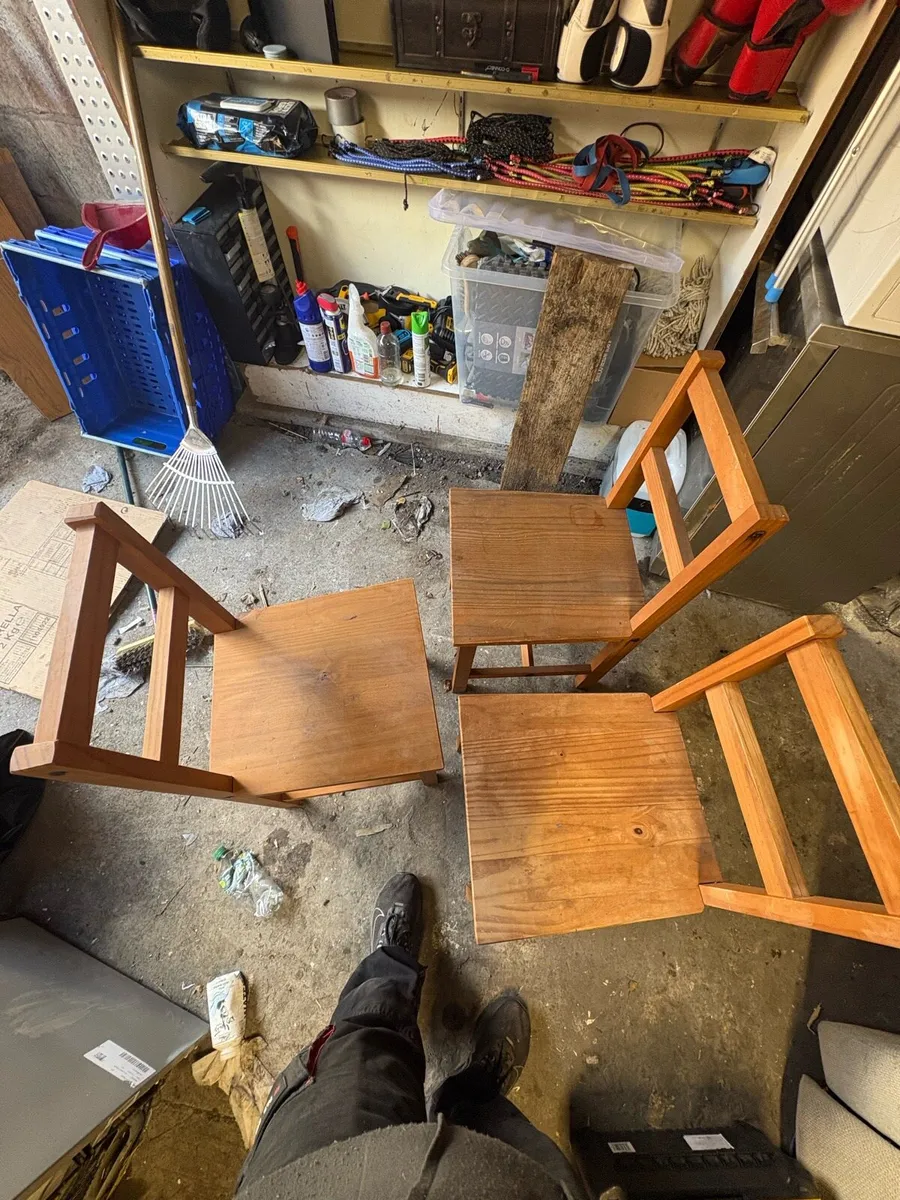 3 Wooden chair - Image 1