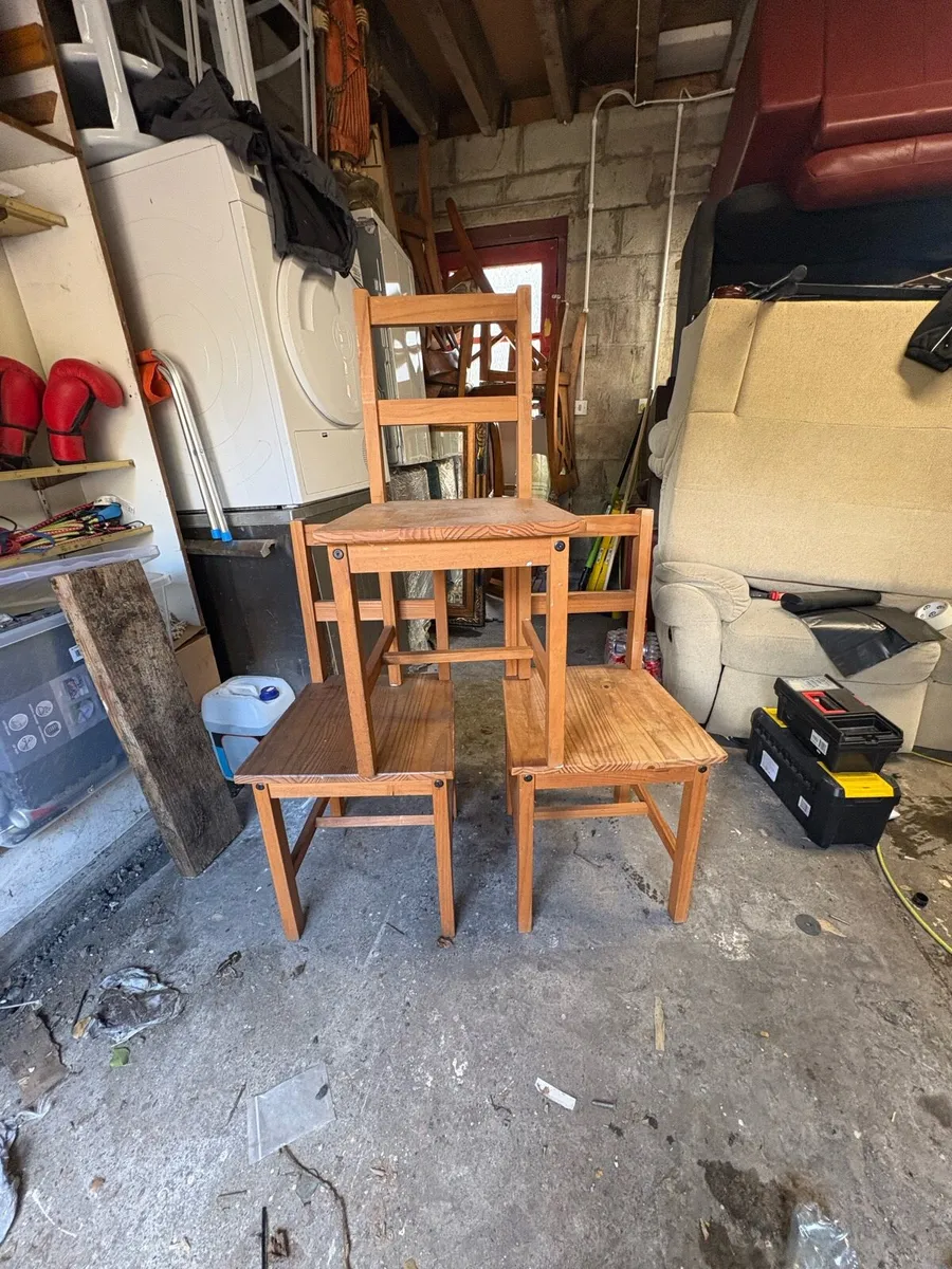 3 Wooden chair - Image 3