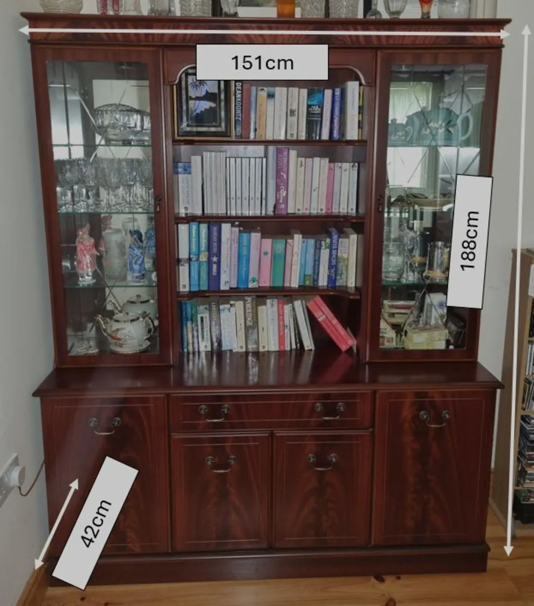 1930's solid teak wood table with 8 chairs - Image 3