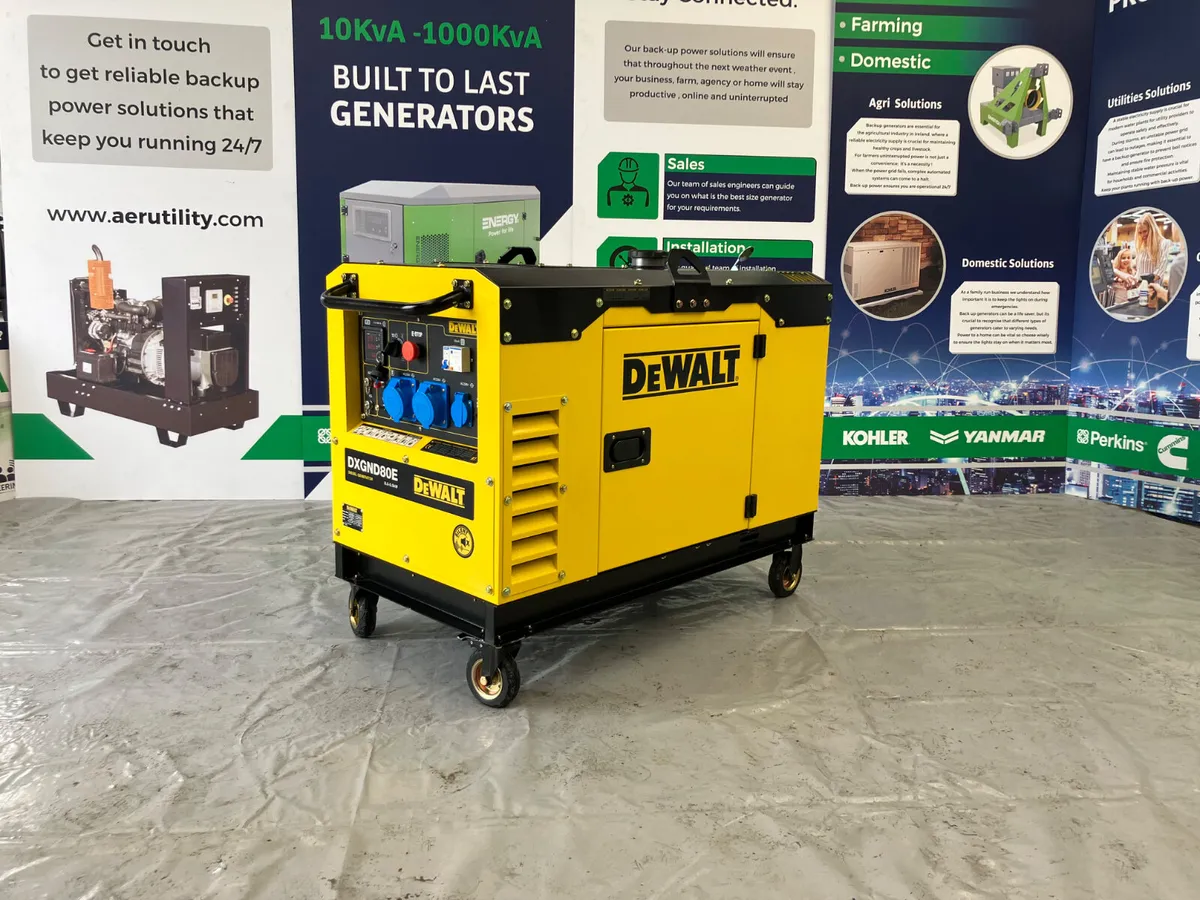 DeWalt 8Kw / 9Kva 230v Generator (34amp output) - Image 1
