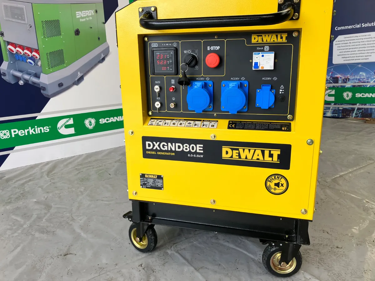 DeWalt 8Kw / 9Kva 230v Generator (34amp output) - Image 2