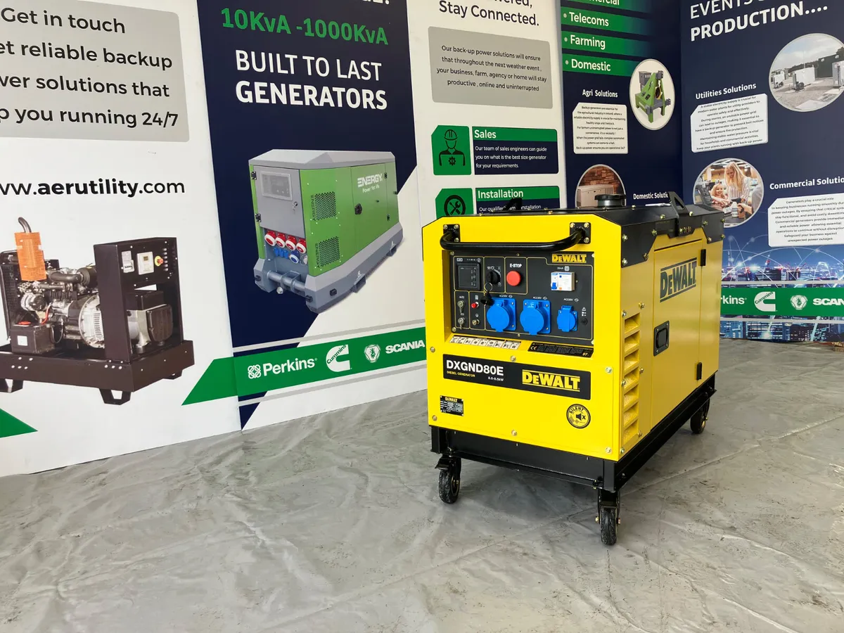 DeWalt 8Kw / 9Kva 230v Generator (34amp output) - Image 3