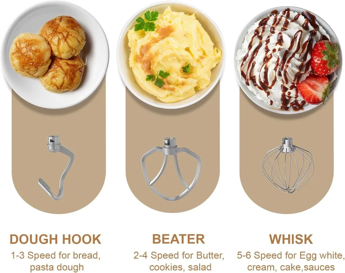 Stand Mixer Food Dough Blender 6.2L Electric Cake - Image 3