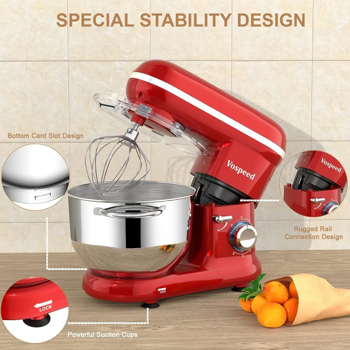 Stand Mixer Food Dough Blender 6.2L Electric Cake - Image 4