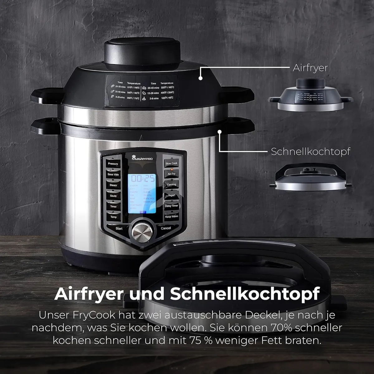 MasterPro FryCook Hot Air Fryer and Pressure - Image 2