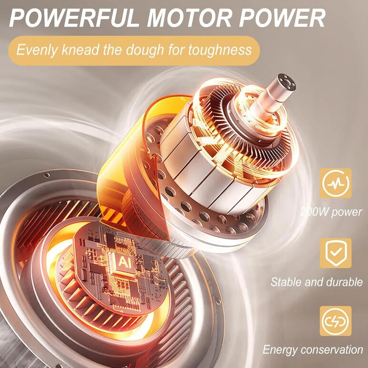 Dough Mixer 7L Stainless Steel with Thermostatic - Image 4