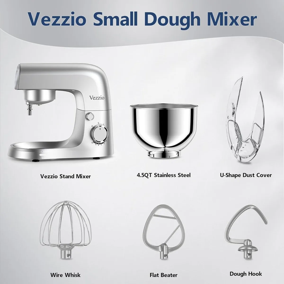Small Stand Mixer 4.5 liters Food Mixers for - Image 3