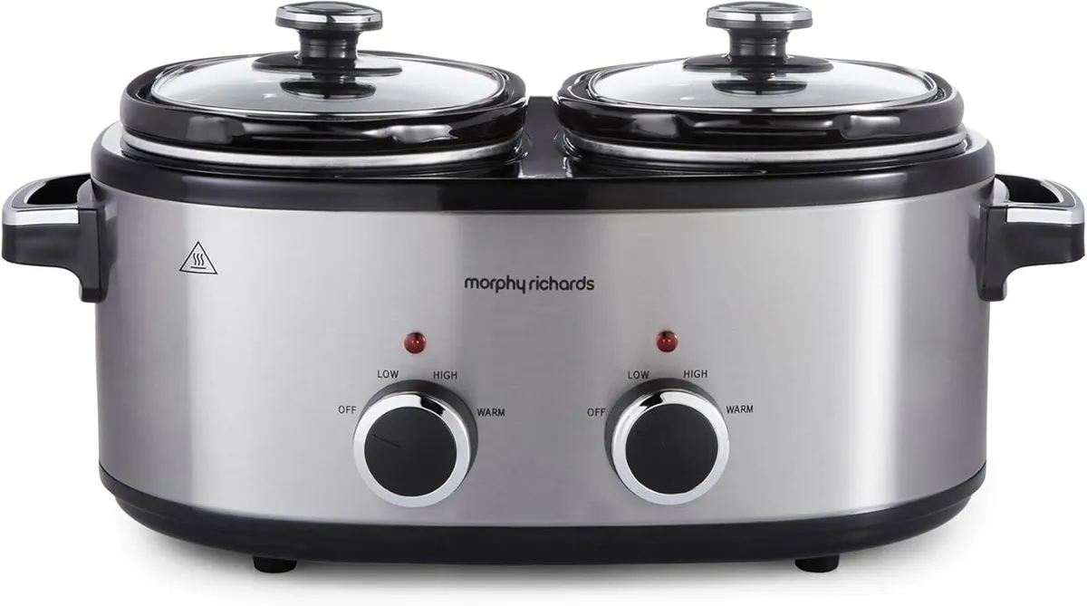 3.8L DuoServe Double Pot Slow Cooker Ceramic Pots - Image 1