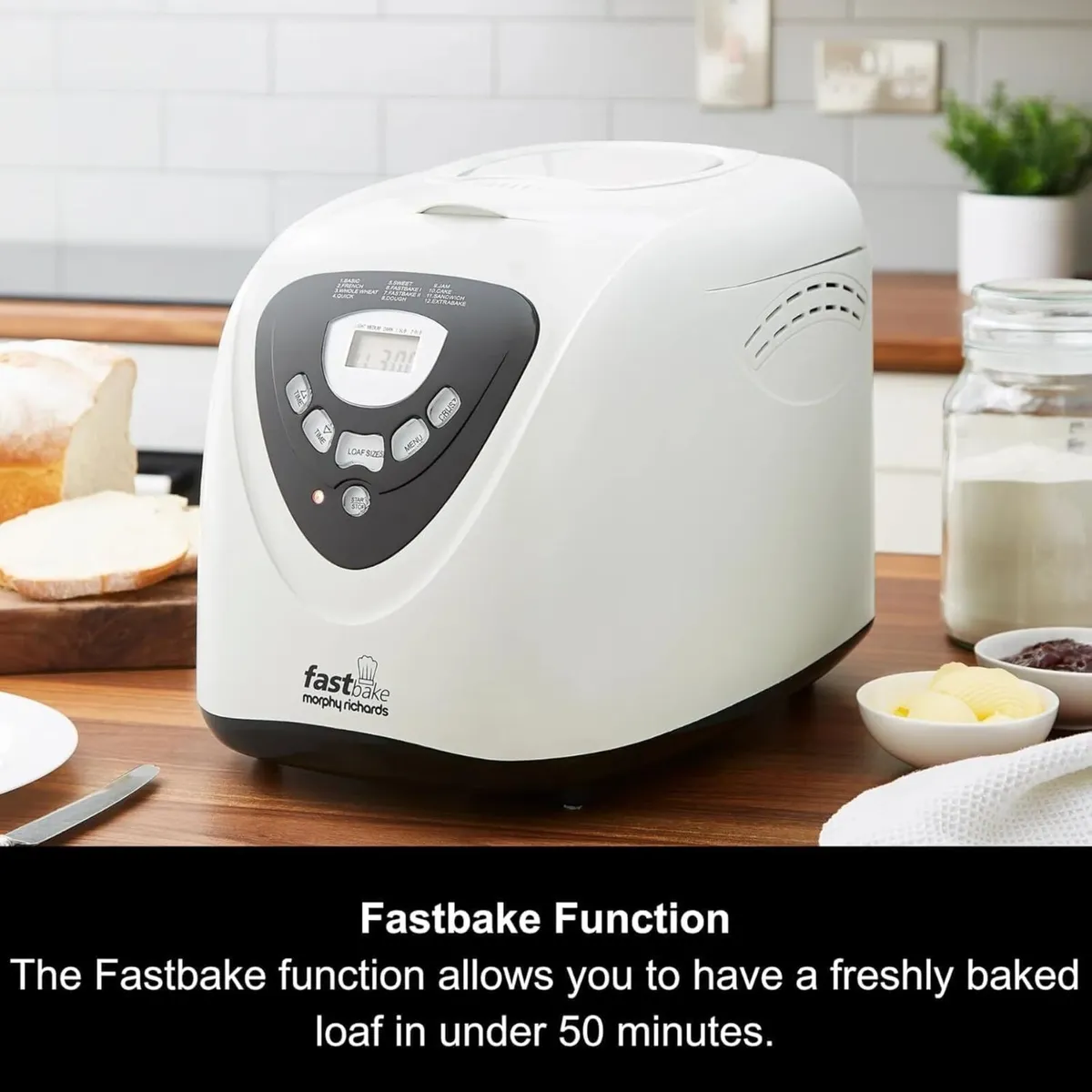 Fastbake Breadmaker 12 Programmes 1.5lb 2lb Loaf - Image 2