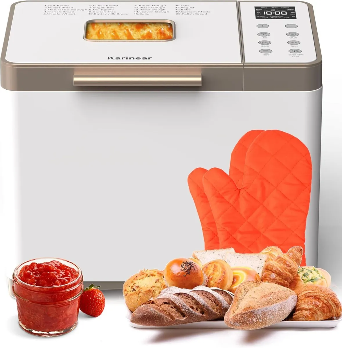 Bread Maker Upgrade 20 Function Machine with - Image 1