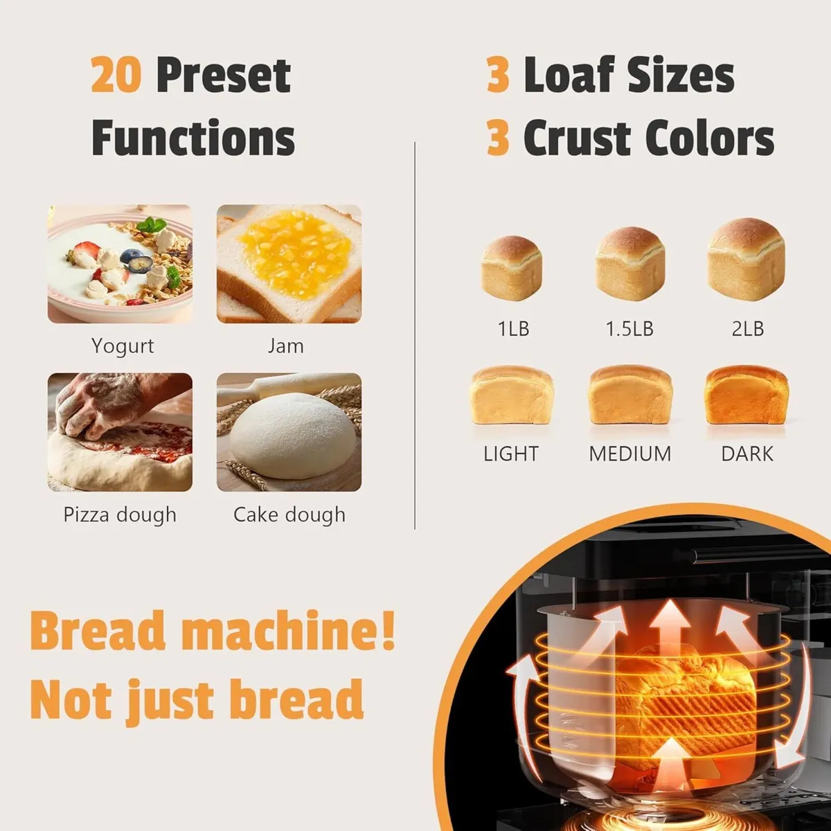 Bread Maker Upgrade 20 Function Machine with - Image 3