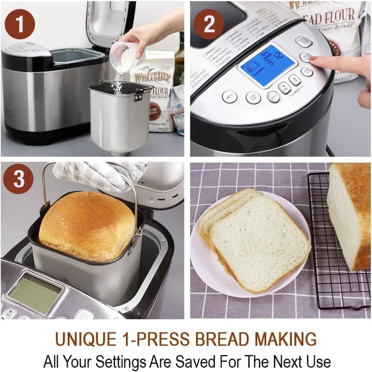 29-in-1 SMART Bread Maker Machine Model with - Image 4