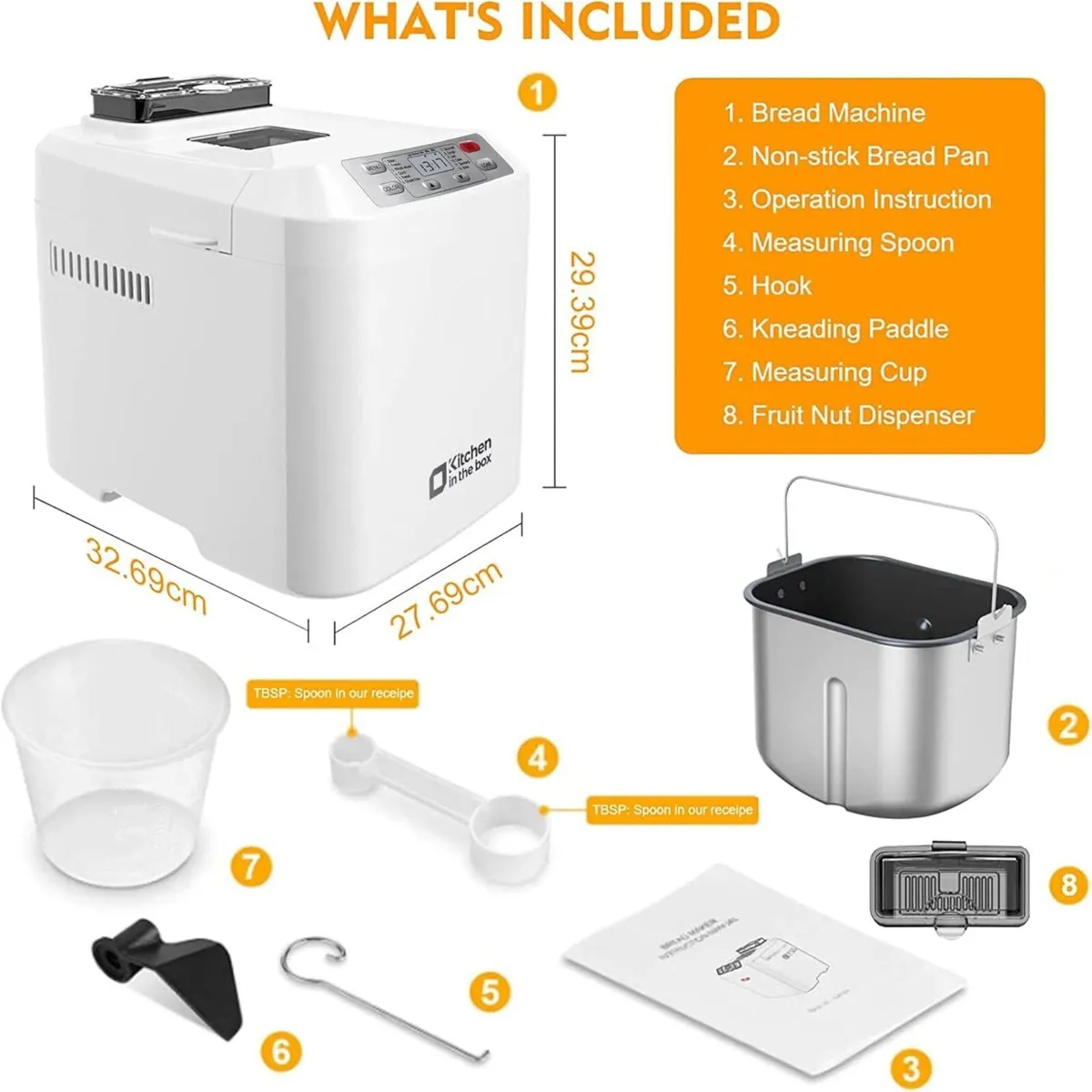Bread Maker 12-IN-1 Programmes Breadmakers - Image 2