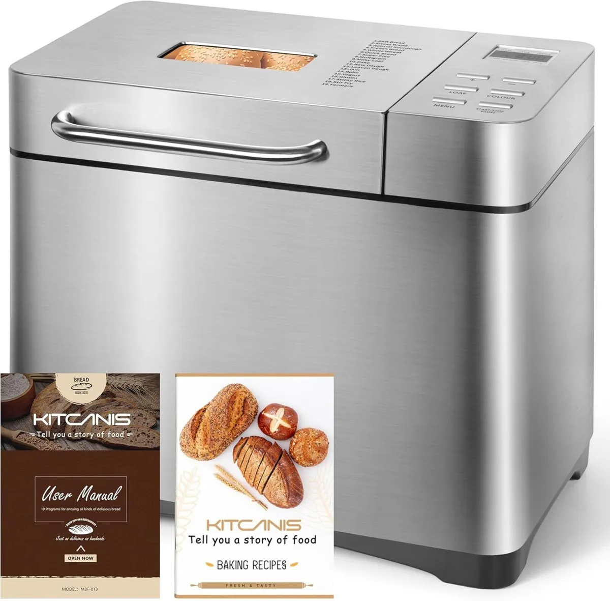 Bread Maker Machines 19 in 1 Stainless Steel - Image 1