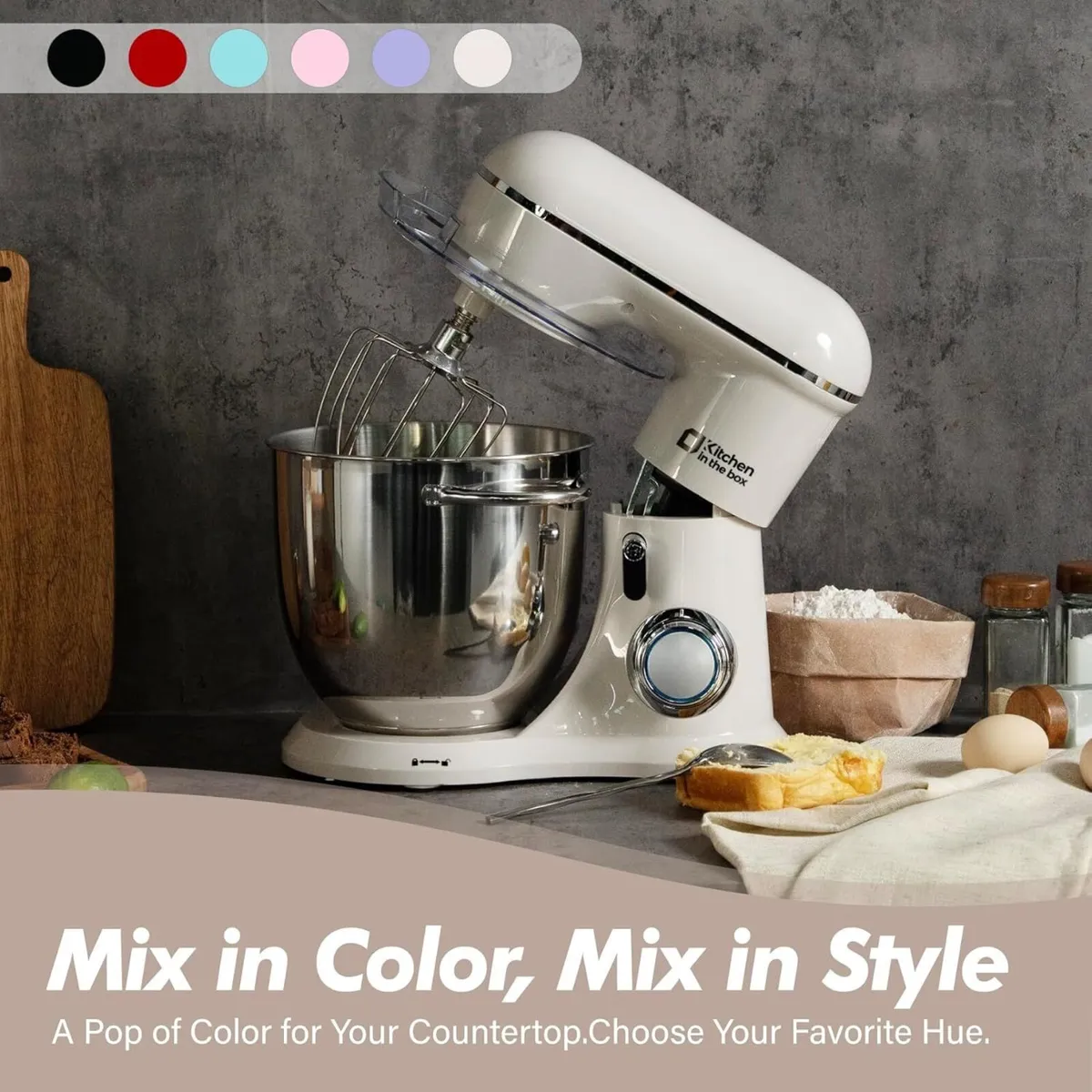Stand Mixer 6L Electric Food with 10 Speeds 1300W - Image 2