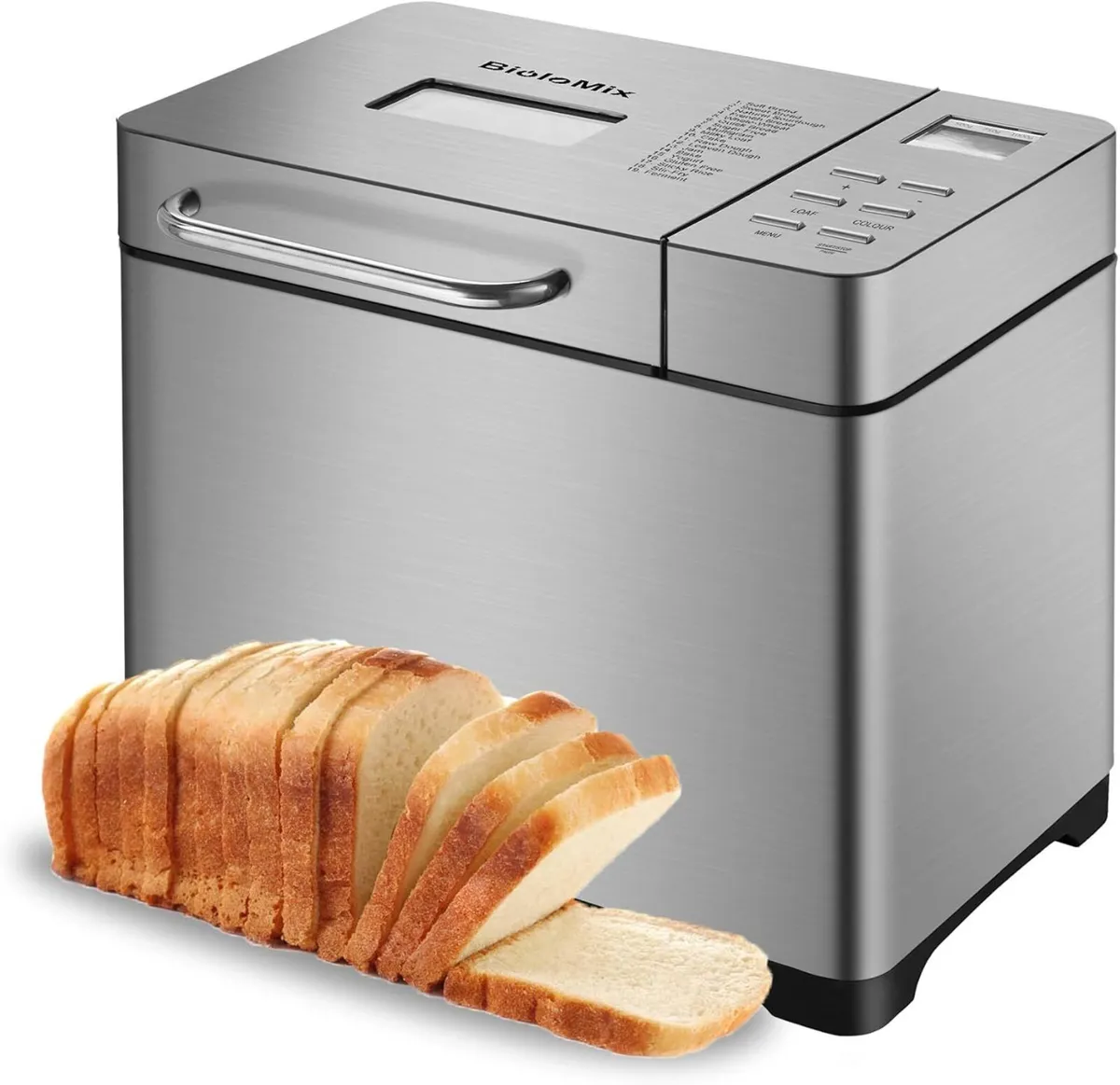 19 in 1 Stainless Steel Bread Maker-Dual Heaters - Image 1