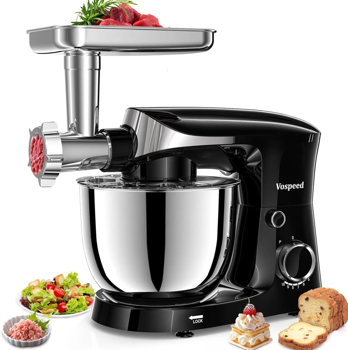 9-in-1 Stand Mixer 1500W Electric Kitchen with - Image 1