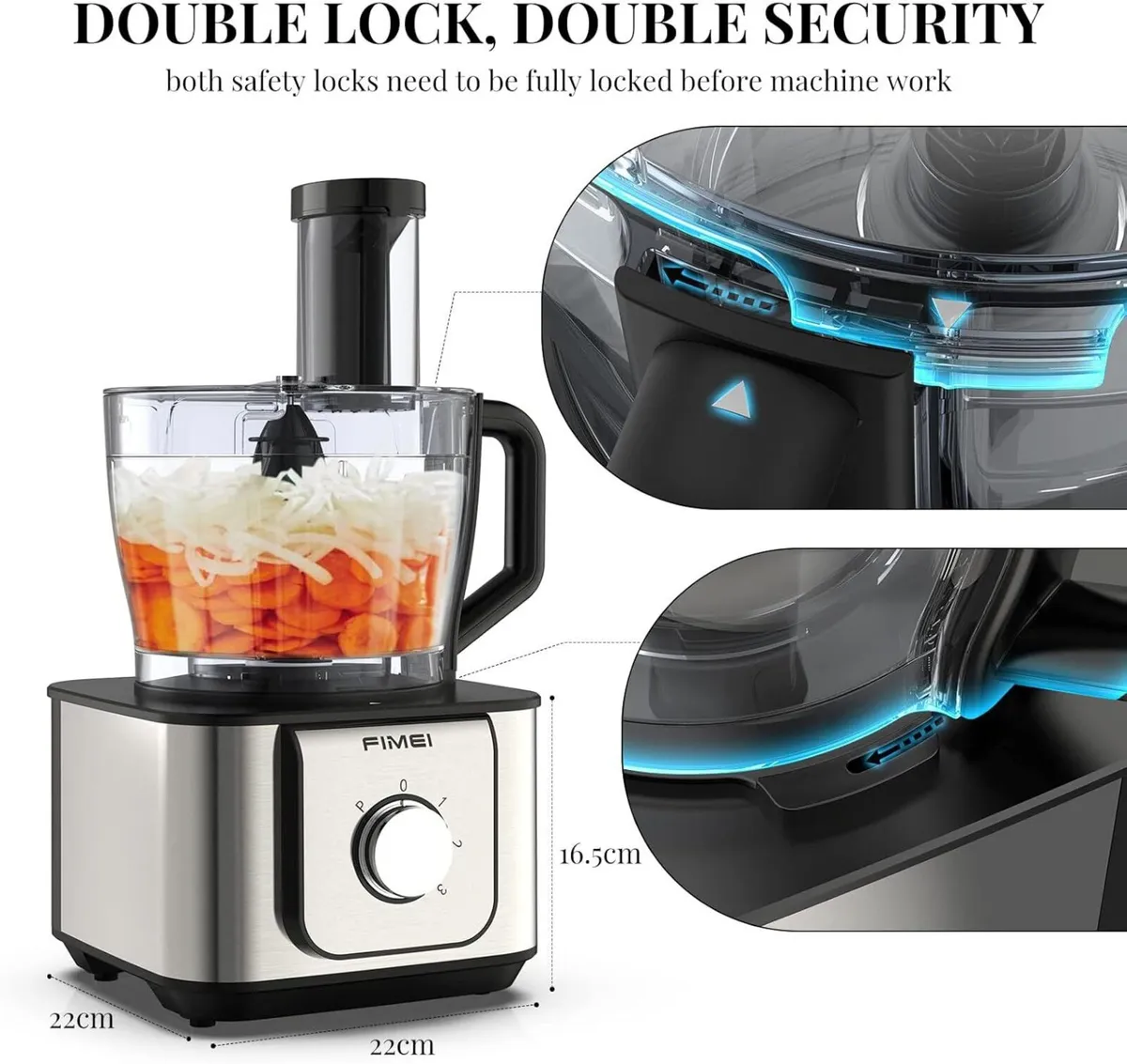 Food Processor Multifunctional 11 in 1 1100W 3 - Image 3