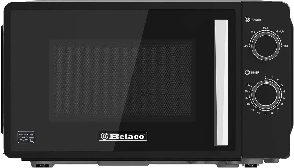 800W Microwave Compact Size Oven with Manual - Image 1