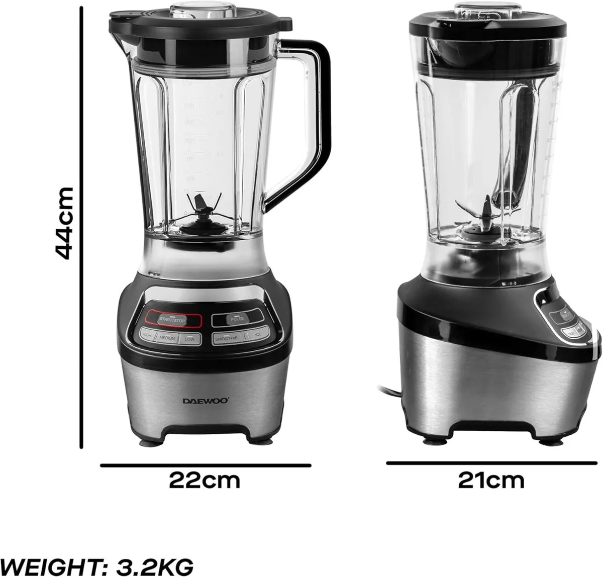 Samurai Power Blend Pro 1200W Jug Blender Ice - Image 2