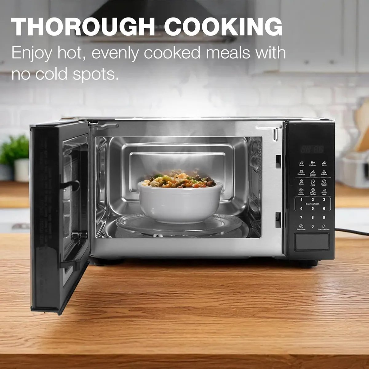 800W 20L Black Digital Microwave Stainless Steel - Image 4