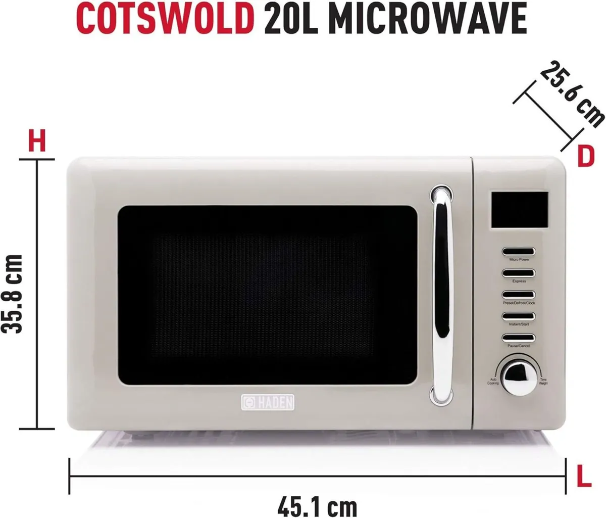 Cotswold 800W Microwave Oven - 20L Capacity 5 - Image 3